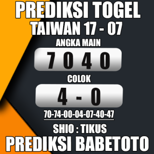 Prediksi Taiwan 17 Juli 2024