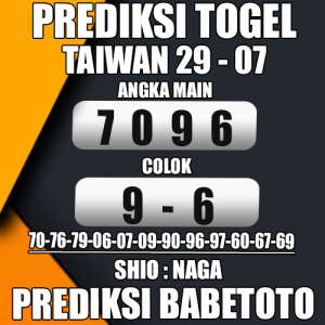 Prediksi Taiwan 29 Juli 2024