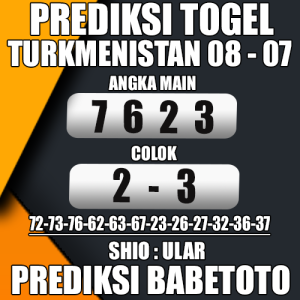 Prediksi TURKMENISTAN 08 Juli 2024