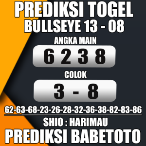  Prediksi Bullseye 13 Agustus 2024