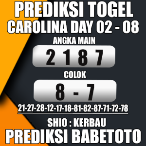 Prediksi CAROLINA DAY 02 Agustus 2024