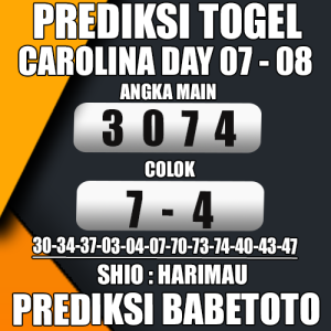 Prediksi CAROLINA DAY 07 Agustus 2024