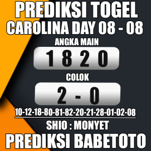 Prediksi CAROLINA DAY 08 Agustus 2024