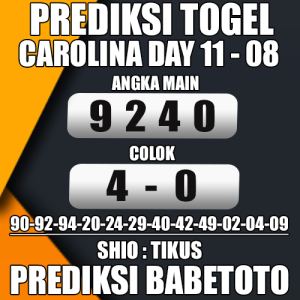 Prediksi CAROLINA DAY 11 Agustus 2024