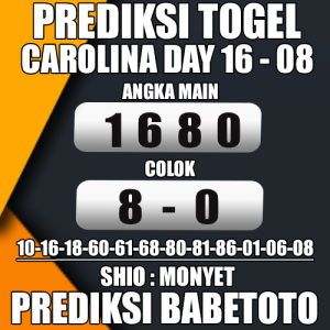 Prediksi CAROLINA DAY 16 Agustus 2024