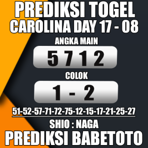 Prediksi CAROLINA DAY 17 Agustus 2024