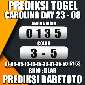 Prediksi CAROLINA DAY 23 Agustus 2024