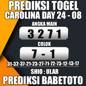 Prediksi CAROLINA DAY 24 Agustus 2024