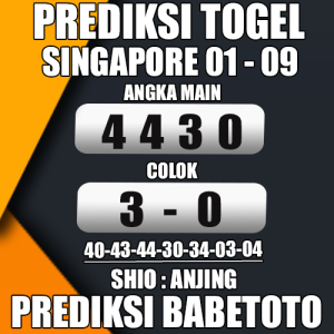 Prediksi SINGAPORE 01 September 2024