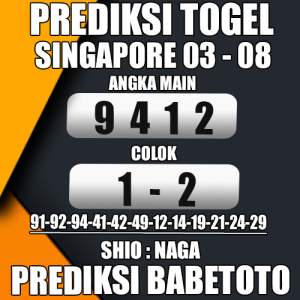 Prediksi SINGAPORE 03 Agustus 2024