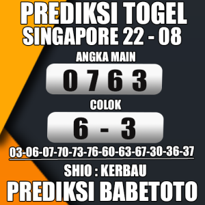 Prediksi SINGAPORE 22 Agustus 2024