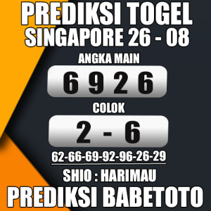 Prediksi SINGAPORE 26 Agustus 2024