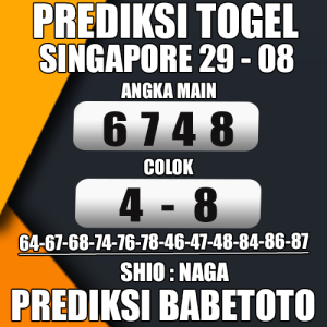 Prediksi SINGAPORE 29 Agustus 2024