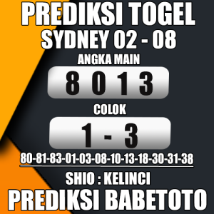 Prediksi Sydney 02 Agustus 2024