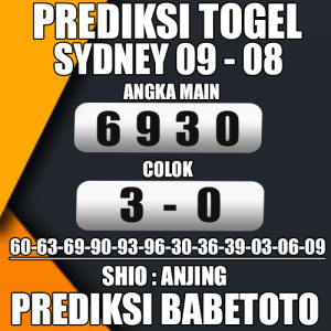 Prediksi Sydney 09 Agustus 2024