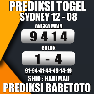 Prediksi Sydney 12 Agustus 2024