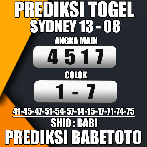 Prediksi Sydney 13 Agustus 2024