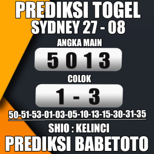 Prediksi Sydney 27 Agustus 2024