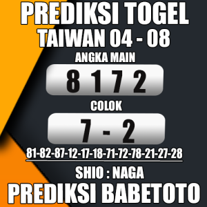 Prediksi Taiwan 04 Agustus 2024