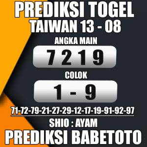 Prediksi Taiwan 13 Agustus 2024