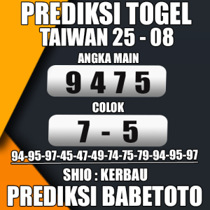 Prediksi Taiwan 25 Agustus 2024