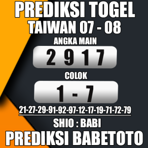 Prediksi Taiwan 07 Agustus 2024