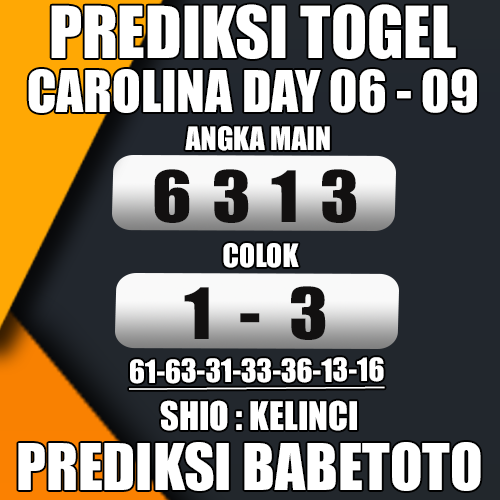 Prediksi CAROLINA DAY 06 September 2024