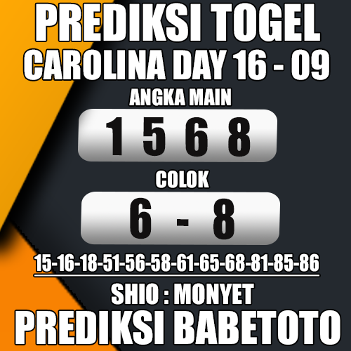 Prediksi CAROLINA DAY 16 September 2024