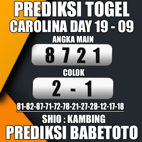 Prediksi CAROLINA DAY 19 September 2024