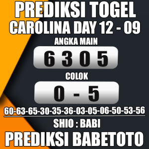 Prediksi CAROLINA DAY 12 September 2024