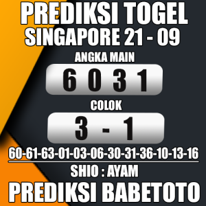 Prediksi SINGAPORE 21 September 2024