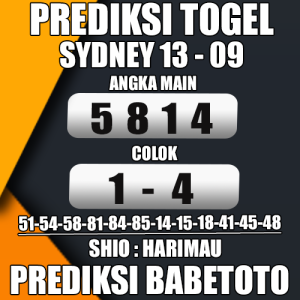 Prediksi Sydney 13 September 2024