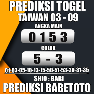 Prediksi Taiwan 03 September 2024