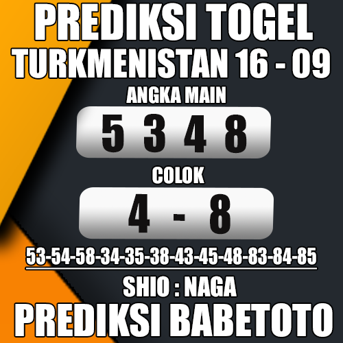 Prediksi TURKMENISTAN 16 September 2024