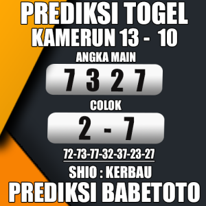 Prediksi KAMERUN 13 Oktober 2024