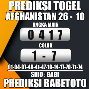 Prediksi Afghanistan 26 Oktober 2024