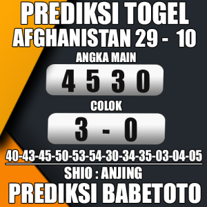 Prediksi Afghanistan 29 Oktober 2024