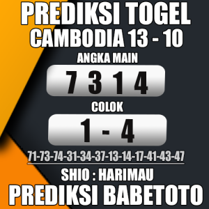 Prediksi Cambodia 13 Oktober 2024