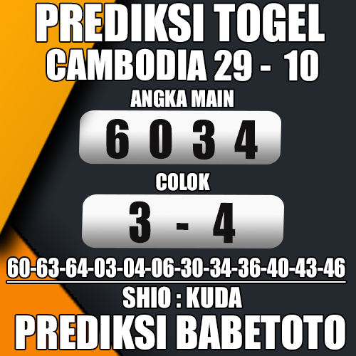 Prediksi Cambodia 29 Oktober 2024