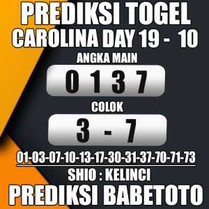 Prediksi CAROLINA DAY 19 Oktober 2024