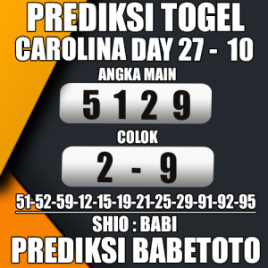 Prediksi CAROLINA DAY 27 Oktober 2024