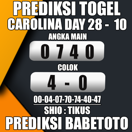 Prediksi CAROLINA DAY 28 Oktober 2024