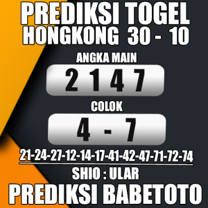 Prediksi HONGKONG 30 Oktober 2024