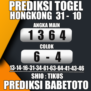 Prediksi HONGKONG 31 Oktober 2024