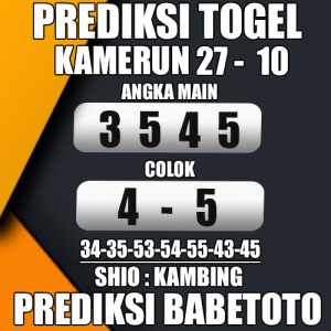 Prediksi KAMERUN 27 Oktober 2024