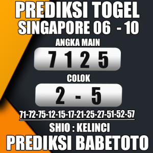 Prediksi SINGAPORE 06 Oktober 2024