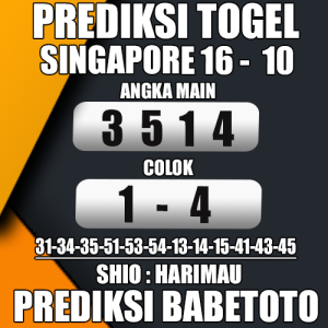 Prediksi SINGAPORE 16 Oktober 2024