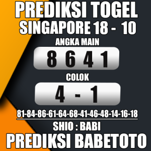 Prediksi SINGAPORE 18 Oktober 2024