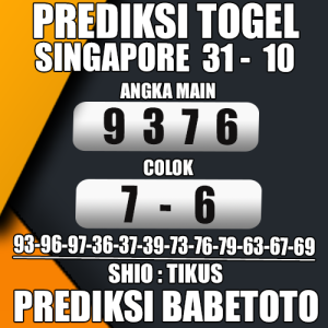 Prediksi SINGAPORE 31 Oktober 2024