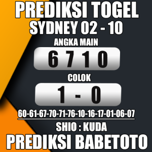 Prediksi Sydney 02 Oktober 2024